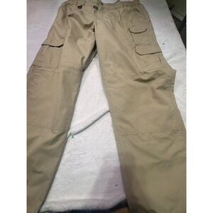 Propper Tactical Cargo Pants Men Size 42X32 Khaki Beige Rip Stop Straight Leg